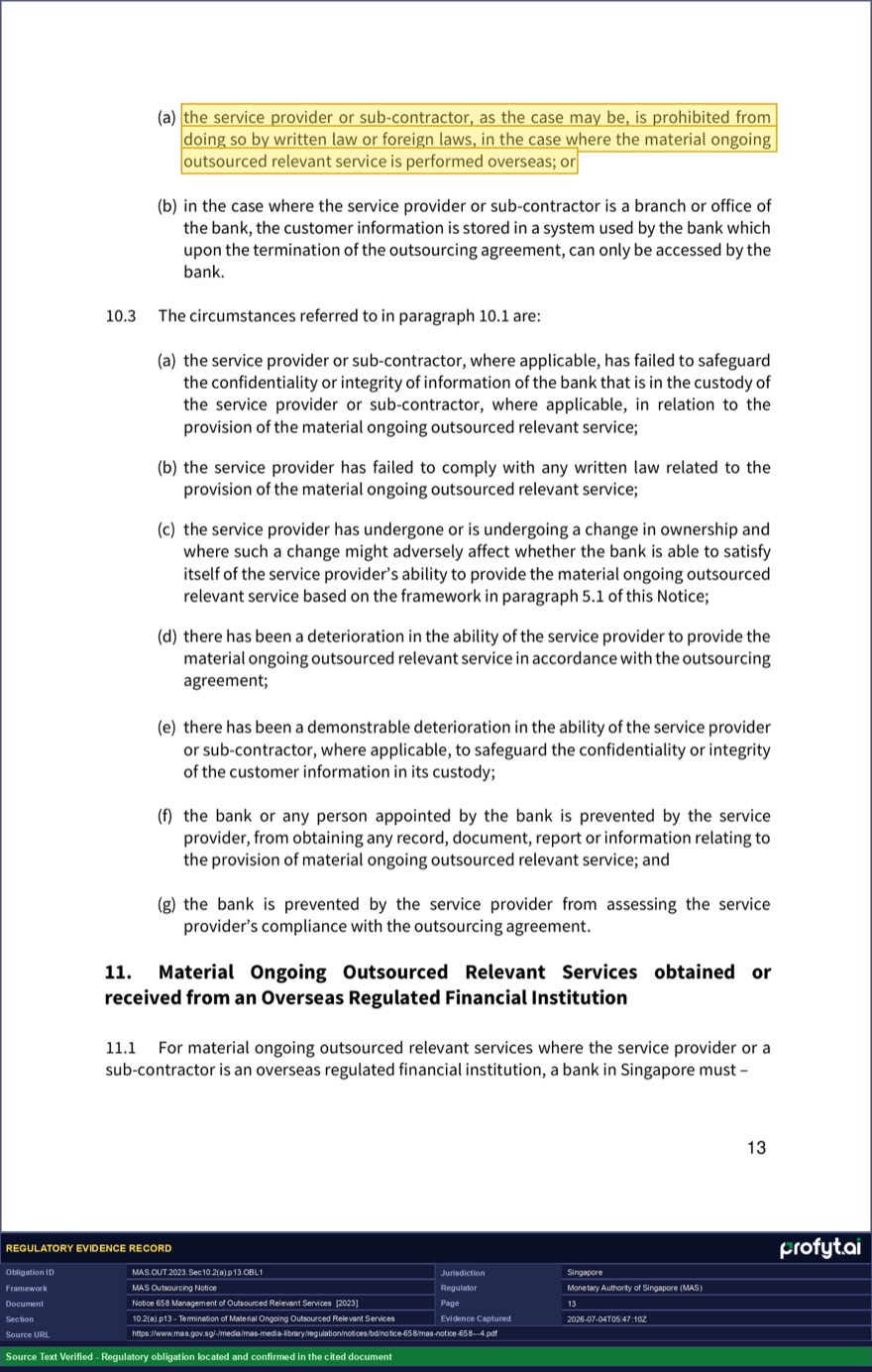 Evidence capture for MAS.OUT.2023.Sec10.2(a).p13.OBL1: the source page with the obligation highlighted and the verification footer